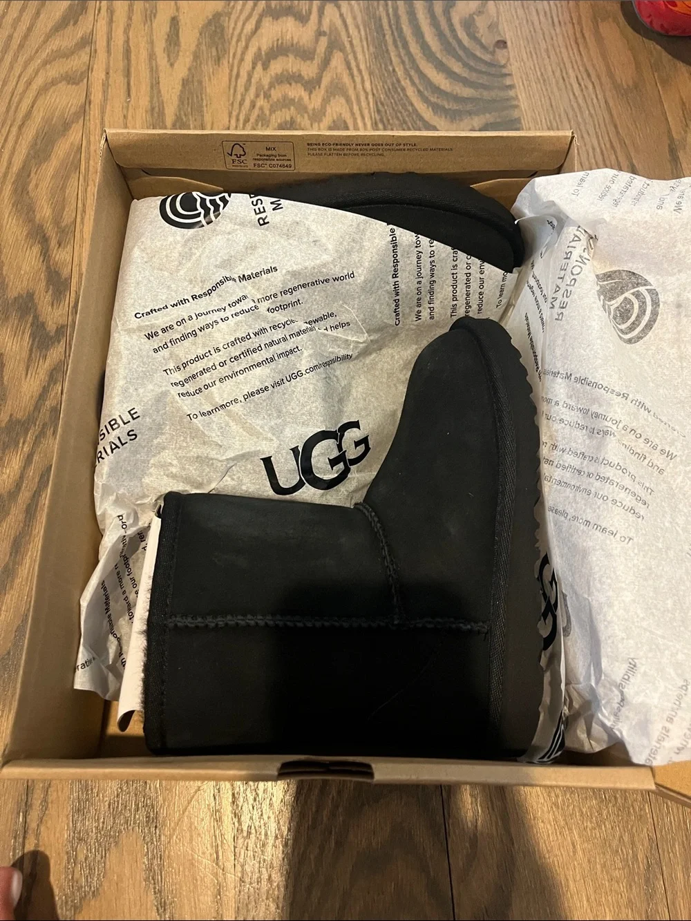 UGG Black Classic Short Suede Boot